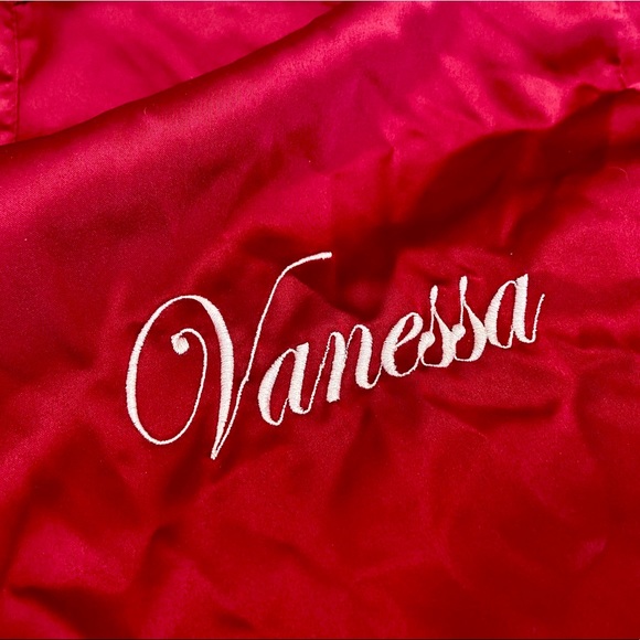 Silky Maroon Embroidered Robe - Picture 2 of 2